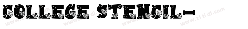 College Stencil字体转换